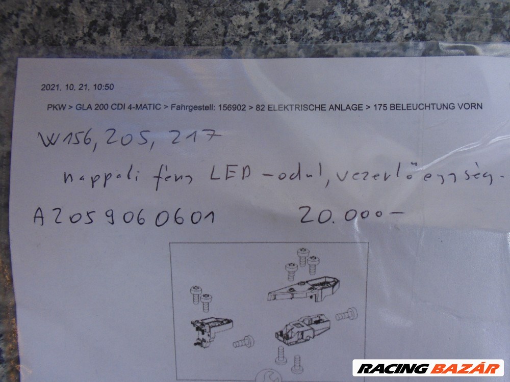 [GYÁRI ÚJ] Mercedes-Benz - GLA - W156, W205, W217- Nappali fény LED modul vezérlőegység 5. kép